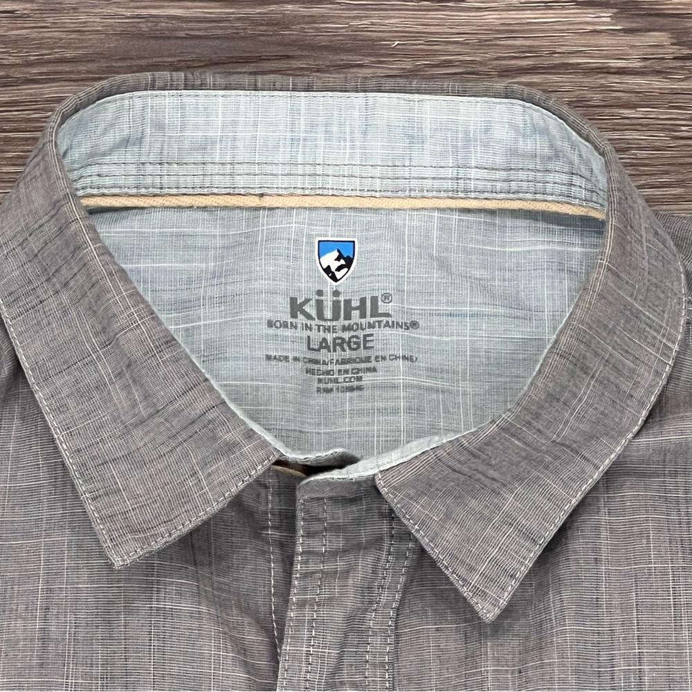 Kühl Men's Karib Stripe Storm Short Sleeve Button Down Large Shirt